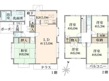 【神奈川県/横浜市青葉区あかね台】青葉区あかね台1丁目　中古戸建 間取り図