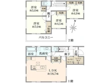 【神奈川県/大和市西鶴間】西鶴間7丁目　新築戸建て　7号棟 間取り図