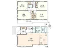 【神奈川県/横浜市青葉区奈良町】横浜市青葉区奈良町　新築戸建 間取り図