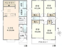 【東京都/町田市南大谷】南大谷1丁目　新築戸建　A号棟 間取り図