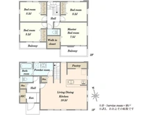【神奈川県/川崎市麻生区王禅寺東】麻生区王禅寺東6丁目7期　2号棟 間取り図