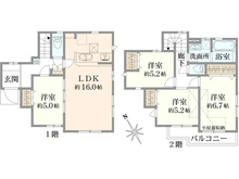 【東京都/調布市調布ケ丘】調布市調布ケ丘四丁目戸建　1号棟 間取り図