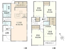 【東京都/調布市調布ケ丘】調布市調布ケ丘四丁目戸建　3号棟 間取り図