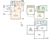 【東京都/文京区小日向】文京区小日向一丁目　戸建 間取り図