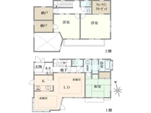 【千葉県/市川市北国分】市川市北国分二丁目　戸建 間取り図