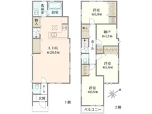 【東京都/江戸川区江戸川】江戸川区江戸川1丁目　新築戸建 間取り図