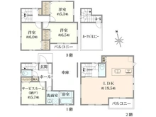 【千葉県/市川市真間】市川市真間2丁目　中古戸建 間取り図