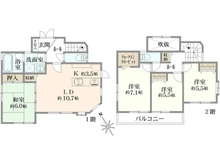 【千葉県/市川市東菅野】市川市東菅野3丁目　中古戸建 間取り図