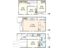 【千葉県/船橋市前原西】船橋市前原西1丁目 　新築戸建　1号棟 間取り図