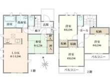 【千葉県/市川市本北方】市川市本北方3丁目　中古戸建 間取り図