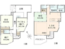 【千葉県/市川市大和田】市川市大和田2丁目　中古戸建 間取り図