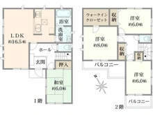 【千葉県/市川市大和田】市川市大和田二丁目　中古戸建 間取り図