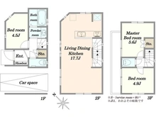【東京都/世田谷区野沢】世田谷区野沢4丁目　新築戸建 間取り図