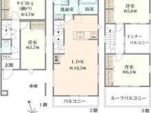 【埼玉県/朝霞市本町】朝霞市本町2丁目　新築戸建　C号棟 間取り図
