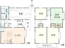 【埼玉県/和光市白子】和光市白子1丁目　中古戸建 間取り図