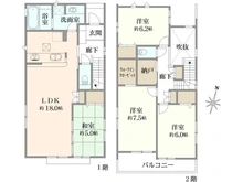 【東京都/東久留米市中央町】東久留米市中央町四丁目　新築戸建て　全4棟　1号棟 間取り図