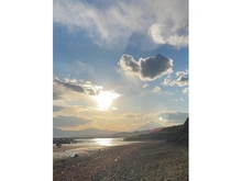 【神奈川県/茅ヶ崎市柳島海岸】茅ヶ崎市柳島海岸　戸建 柳島海岸（現地より約400m）：柳島海岸からの富士山