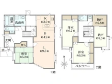 【東京都/八王子市みつい台】八王子市みつい台　中古戸建 間取り図