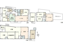 【東京都/立川市若葉町】立川市若葉町3丁目　店舗付中古戸建 間取り図