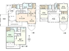 【東京都/国立市中】国立市中2丁目　戸建 間取り図