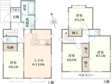 【東京都/小平市津田町】小平市津田町2丁目　戸建 間取り図