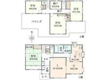 【東京都/八王子市富士見町】八王子市富士見町　中古戸建 間取り図