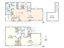 【東京都/国立市中】国立市中2丁目　戸建 間取り図