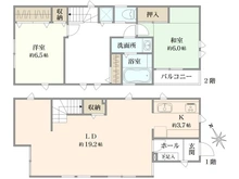 【東京都/国立市東】国立市東3丁目　戸建 間取り図
