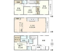 【東京都/足立区中川】足立区中川4丁目　戸建 間取り図
