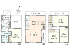 【東京都/足立区弘道】足立区弘道1丁目　戸建 間取り図