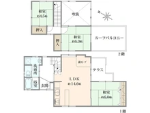 【東京都/葛飾区水元】葛飾区水元1丁目　中古戸建 間取り図