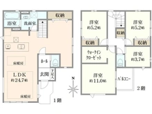 【埼玉県/草加市谷塚仲町】草加市谷塚仲町／新築戸建 間取り図