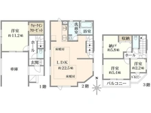 【東京都/足立区東保木間】足立区東保木間1丁目／新築戸建 間取り図