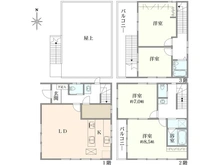 【東京都/足立区関原】足立区関原3丁目 間取り図