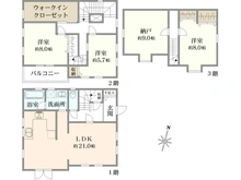 【埼玉県/草加市金明町】草加市金明町　戸建 間取り図