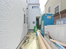 【千葉県/浦安市入船】浦安市入船4丁目新築戸建て2号棟 建築中の外観：全２区画、全２棟現場