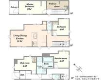 【東京都/江戸川区宇喜田町】江戸川区宇喜田町新築戸建て 間取り図