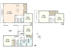 【東京都/江戸川区東葛西】江戸川区東葛西8丁目新築戸建て 間取り図