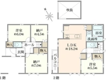 【東京都/江戸川区船堀】江戸川区船堀2丁目新築戸建て 間取り図