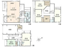 【東京都/江戸川区船堀】江戸川区船堀中古戸建 間取り図