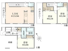 【東京都/江戸川区南葛西】江戸川区南葛西2丁目新築戸建て 間取り図