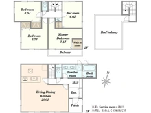 【埼玉県/さいたま市南区大字太田窪】さいたま市南区大字太田窪　新築戸建　1号棟 間取り図