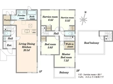 【埼玉県/さいたま市南区大字太田窪】さいたま市南区大字太田窪　新築戸建　4号棟 間取り図