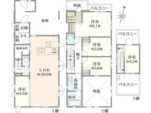 【東京都/練馬区田柄】練馬区田柄5丁目　戸建 間取り図