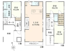 【神奈川県/川崎市幸区古市場】幸区古市場　新築戸建て　2号棟 間取り図