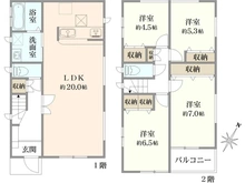 【神奈川県/横浜市港南区芹が谷】横浜市港南区芹が谷中古戸建 間取り図
