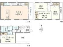 【神奈川県/川崎市川崎区伊勢町】川崎区伊勢町新築戸建て 間取り図