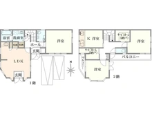【大阪府/枚方市長尾谷町】枚方市長尾谷町二丁目　中古戸建 間取り図
