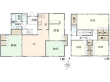 【大阪府/茨木市山手台】茨木市山手台五丁目　中古戸建 間取り図