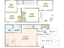 【大阪府/高槻市東上牧】高槻市東上牧2期2号棟 間取り図